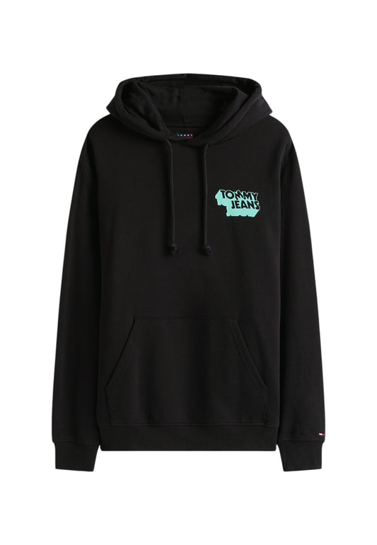 Felpa Con Cappuccio Uomo Tommy Jeans  Tjm Stack Back Logo DM0DM21625