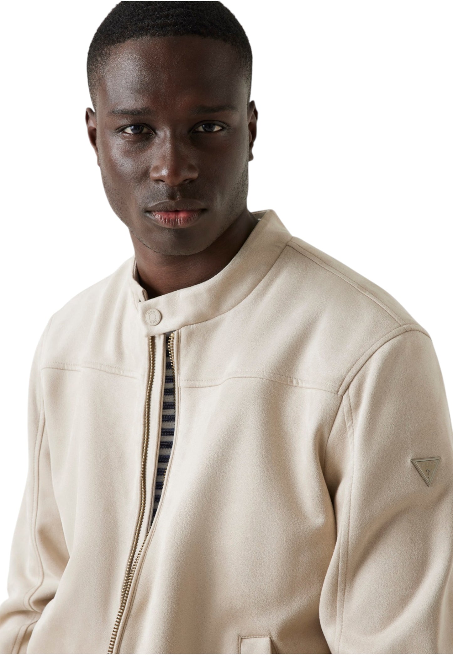 Giacca In Pelle Sintetica Uomo Guess Suede Biker M5YL02W0252