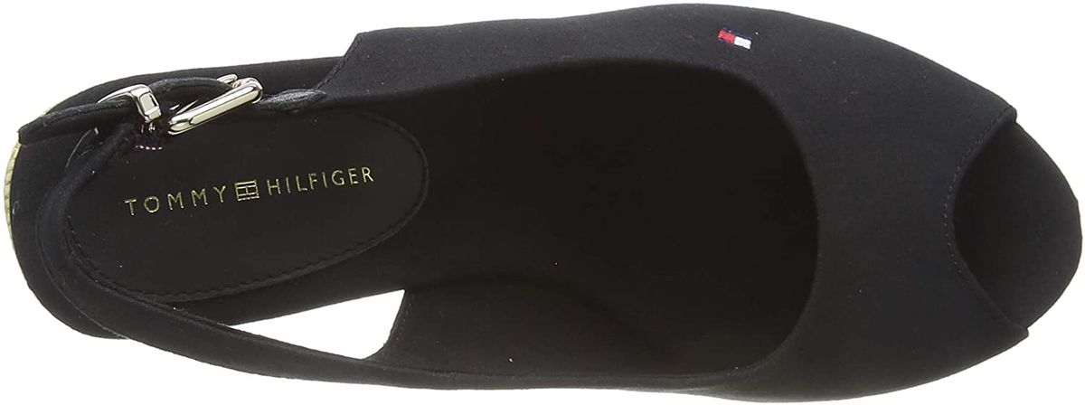 Sandali Con Zeppa Donna Tommy Hilfiger Alta Iconic Elena Sling Back Wedge FW0FW04789