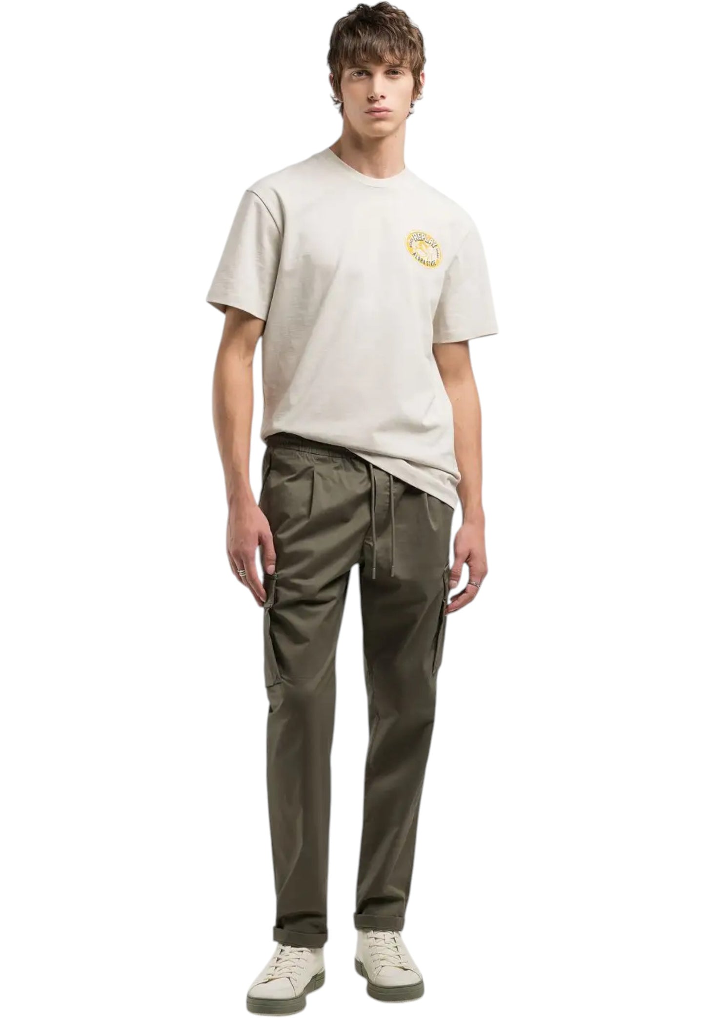 Pantaloni Cargo Uomo Replay In Twill