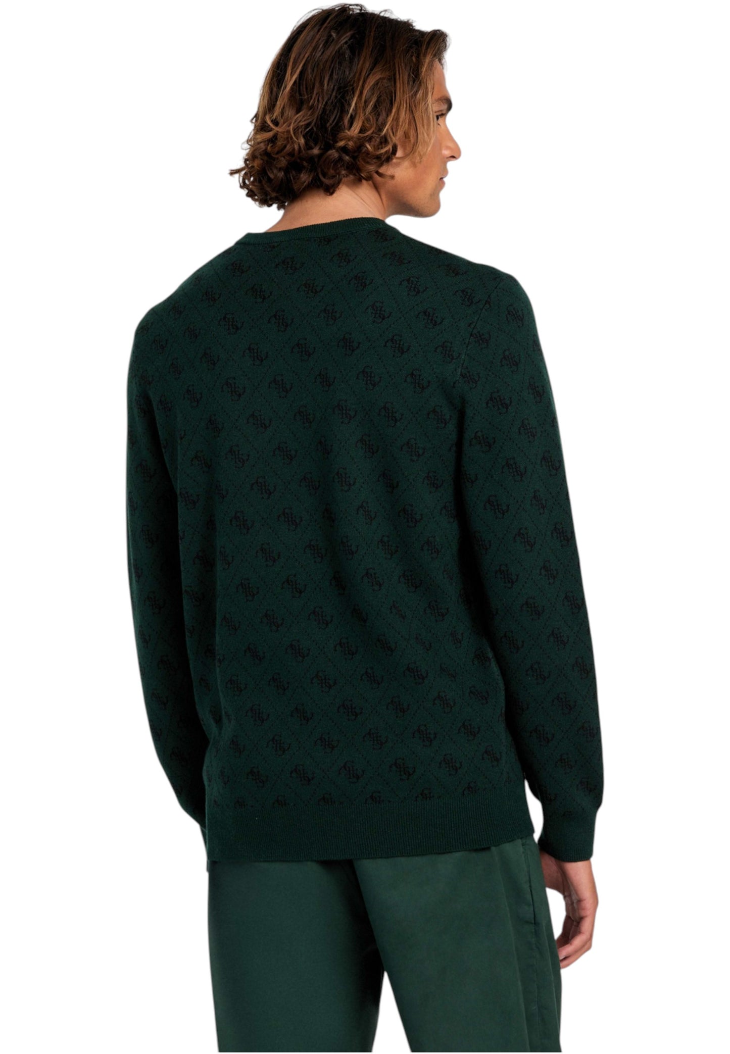 Maglione A Girocollo Uomo Guess Humbert 4G Logo M5YR10Z3OE2