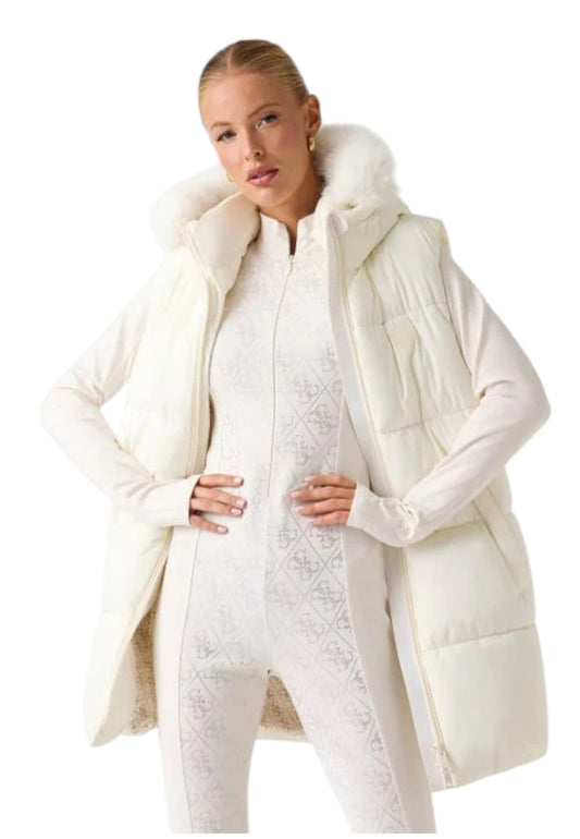 Gilet Con Cappuccio Donna Guess Imbottito Katrina W5BL81W3282