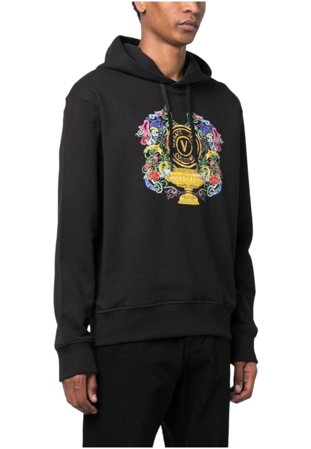 Felpa Con Cappuccio Uomo Versace Jeans Couture R Vemblem Garden 74GAIF01CF01F
