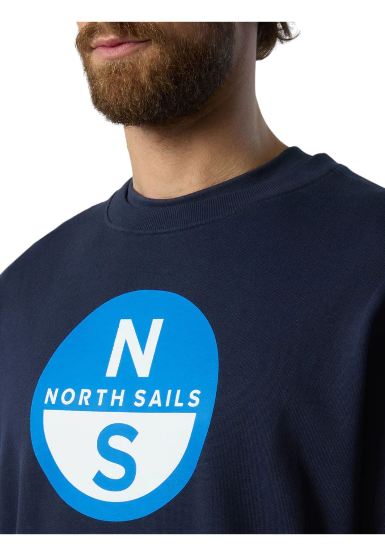 Felpa A Girocollo Uomo North Sails Con Maxi Stampa 691222