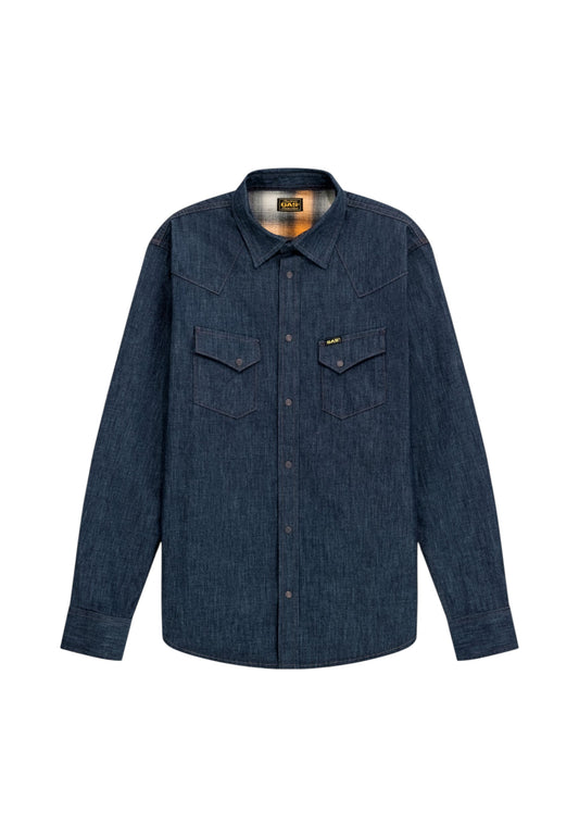Camicia Manica lunga Uomo Gas In Denim Den Shirt 151304010036