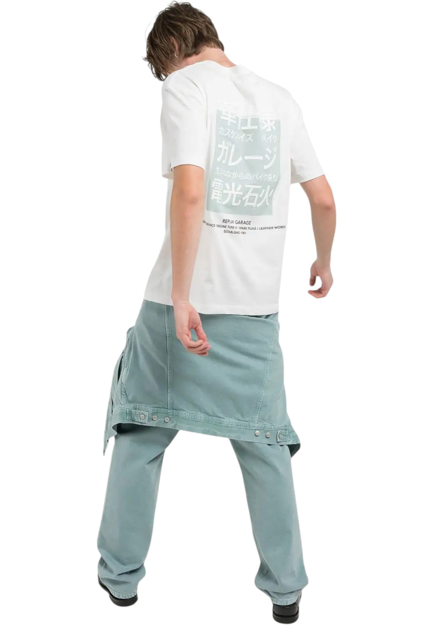 T-Shirt Manica Corta Uomo Replay Relaxed Fit Con Stampa