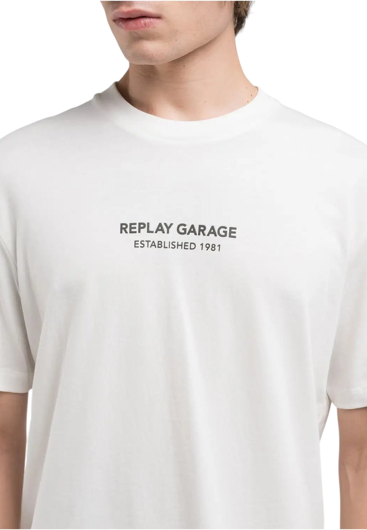 T-Shirt Manica Corta Uomo Replay Relaxed Fit Con Stampa