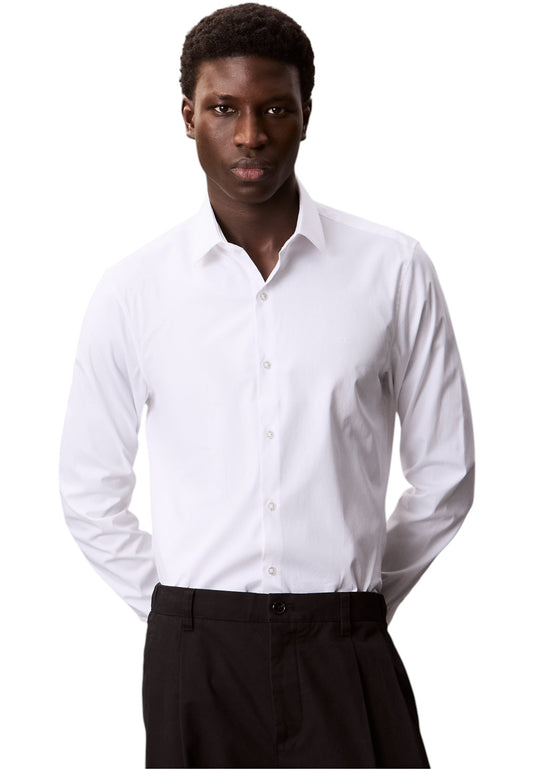 Camicia Manica lunga Uomo Calvin klein  Slim Essential Poplin Stretch LV019EU000