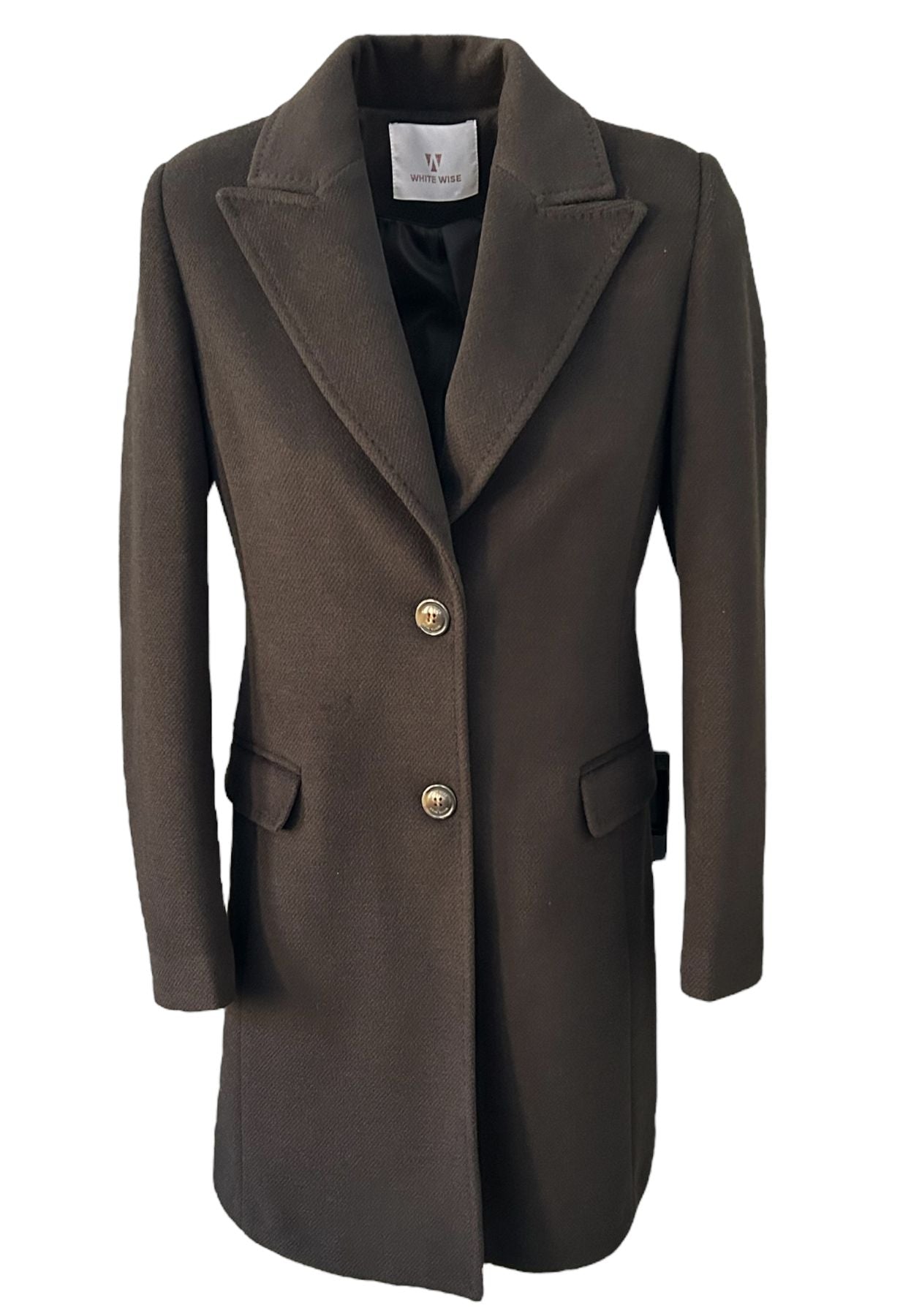 Cappotto Donna White Wise Baronetto Con Punto Mf WW18450