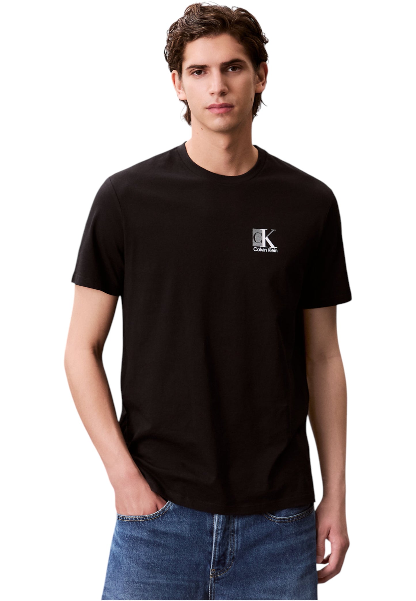 T-Shirt Manica Corta Uomo Calvin klein 30S Eu Sp Ck Abst LV04RC853G