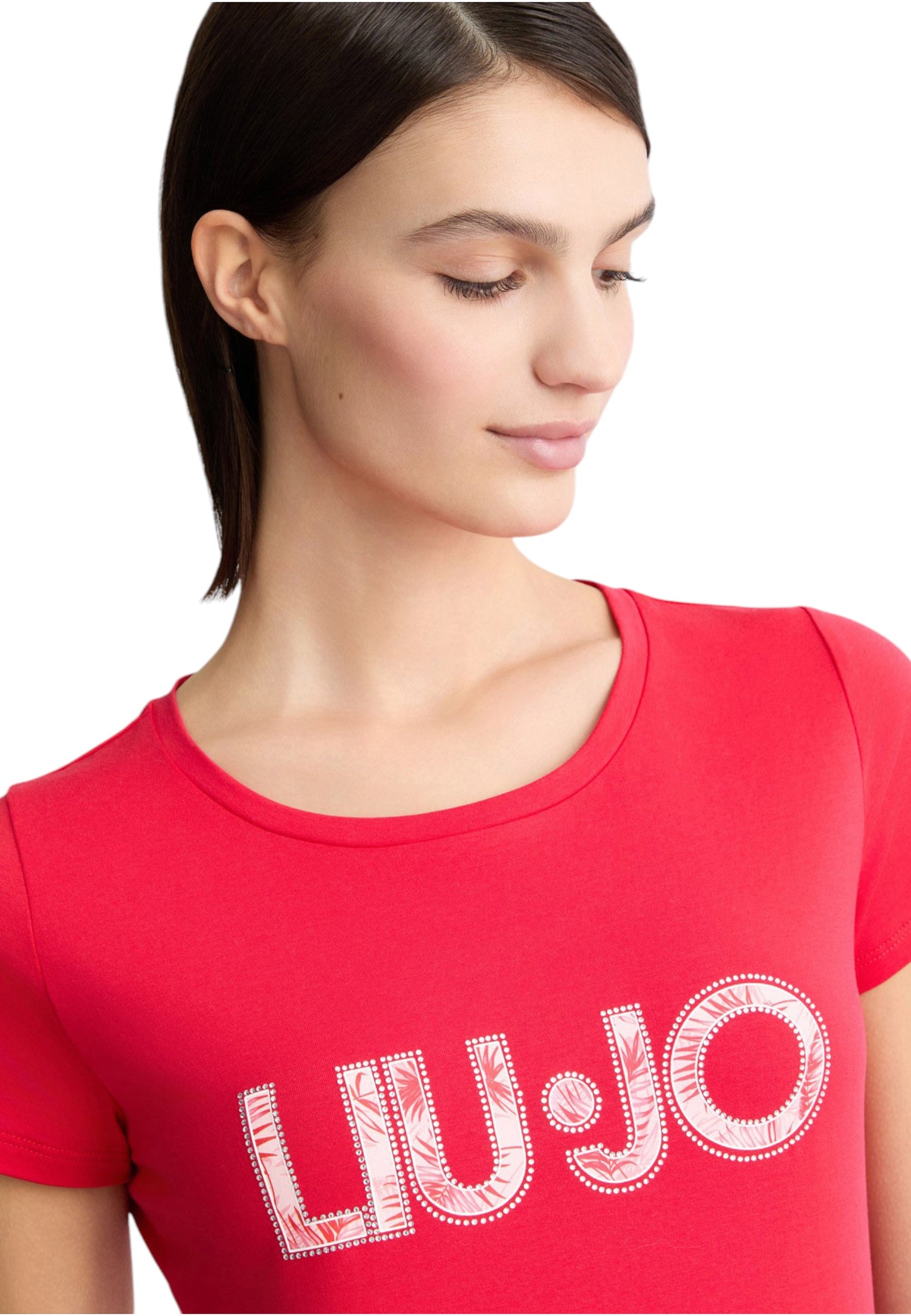 T-Shirt Manica Corta Donna Liu Jo Pink Palm