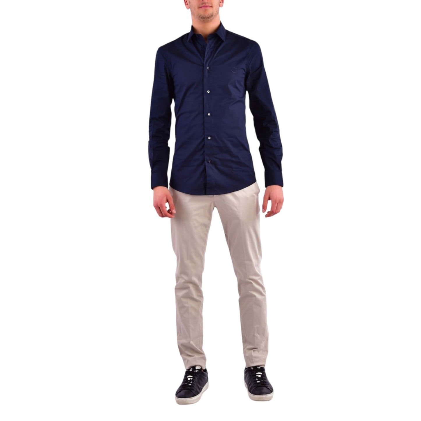 Camicia Manica lunga Uomo Trussardi Popeline Stretch 52C00305-1T006268
