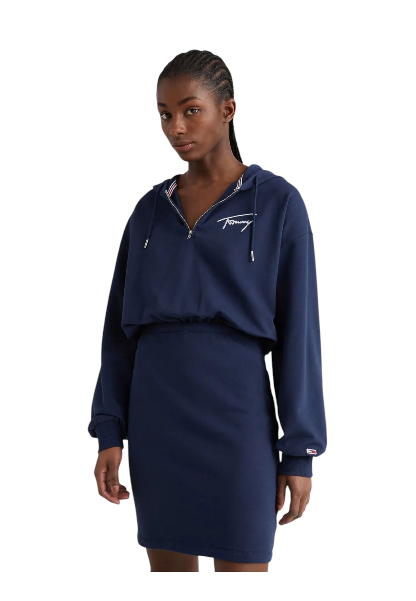 Vestito Lungo Donna Tommy Jeans Con Cappuccio DW0DW12882