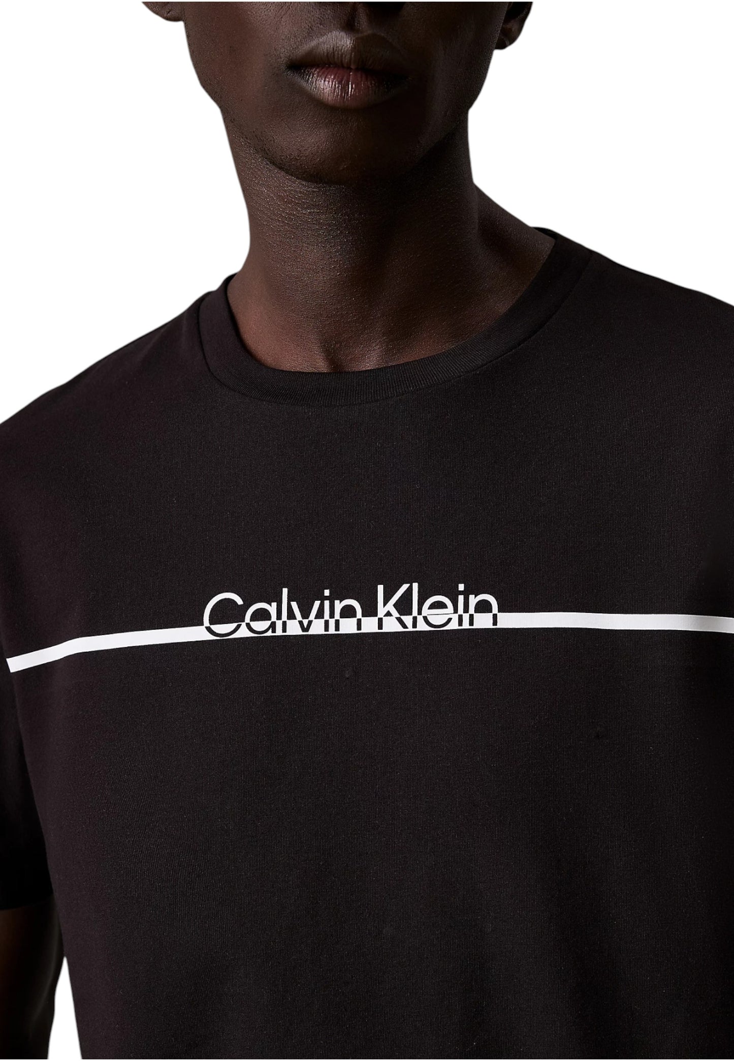 T-Shirt Manica Corta Uomo Calvin klein  Split Line Logo T-Sh