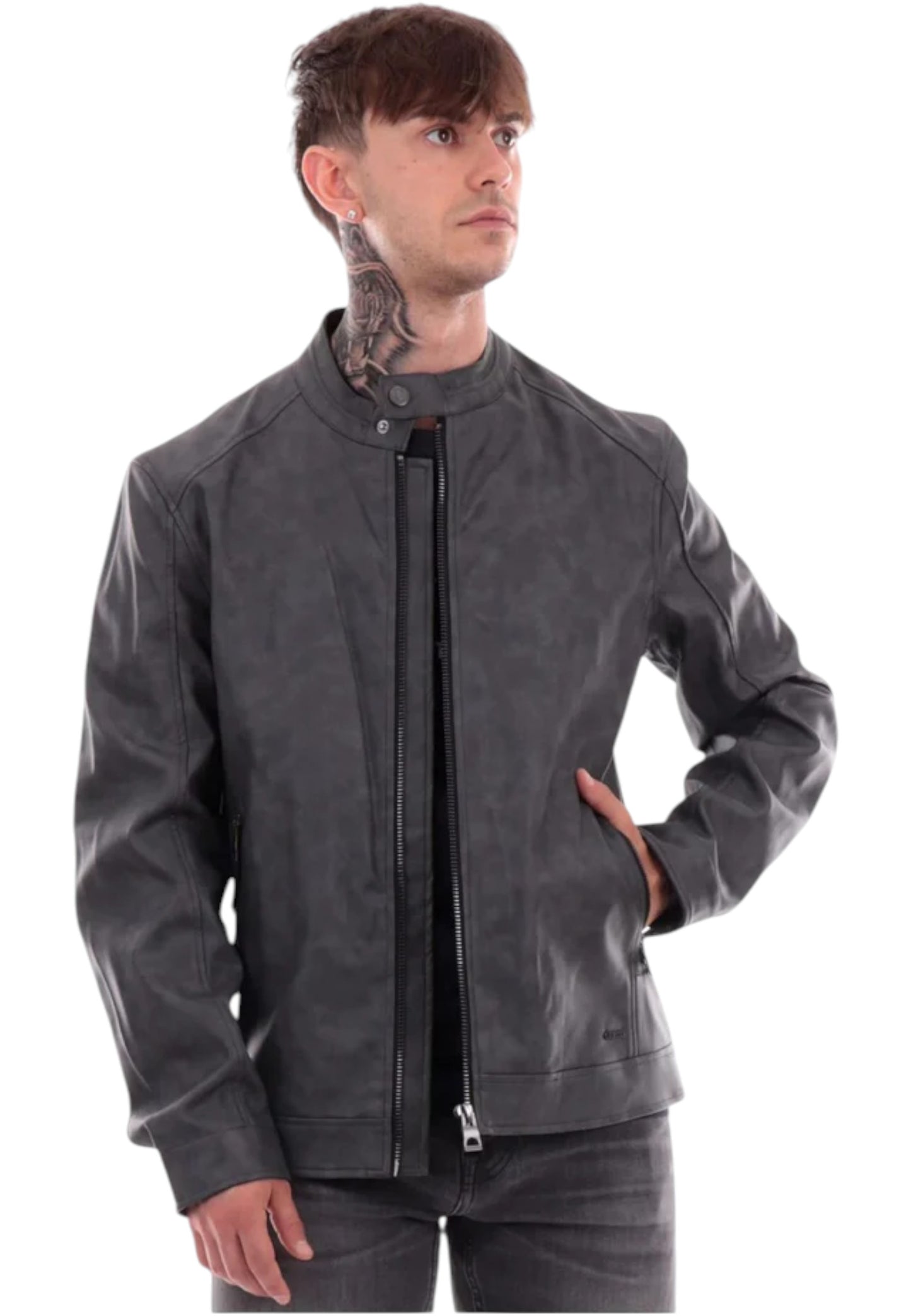 Giacca In Pelle Sintetica Uomo Guess   M4YL17WG9V0