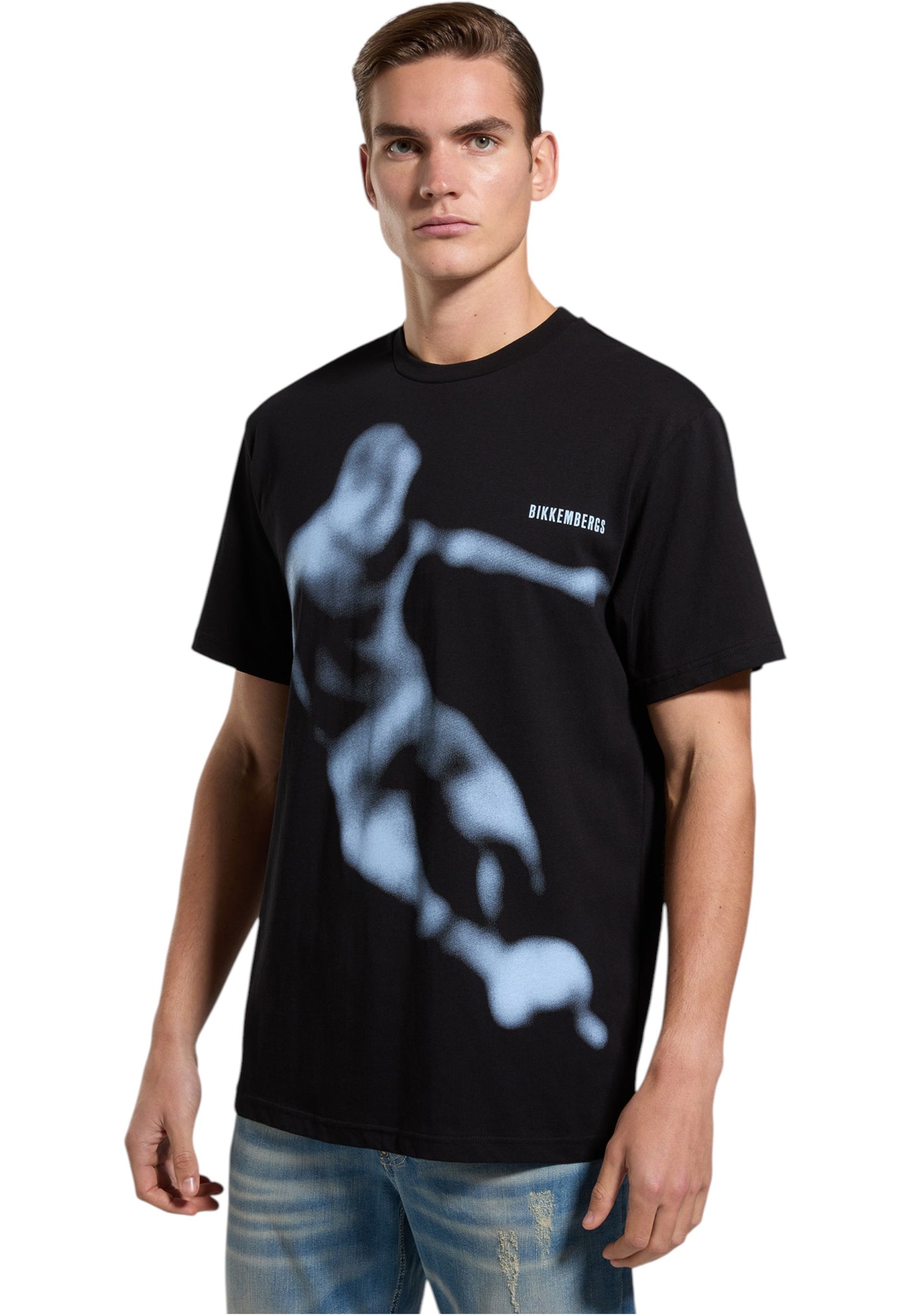 T-Shirt Manica Corta Uomo Bikkembergs Stampa Soccer