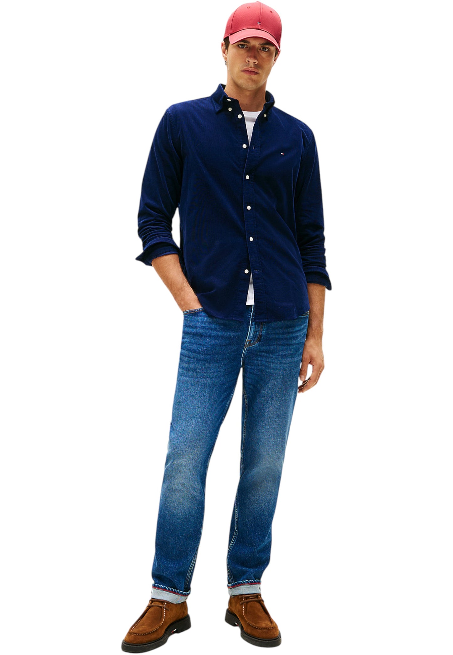 Camicia Manica lunga Uomo Tommy Hilfiger  Solid Corduroy Rf Sh MW0MW40486