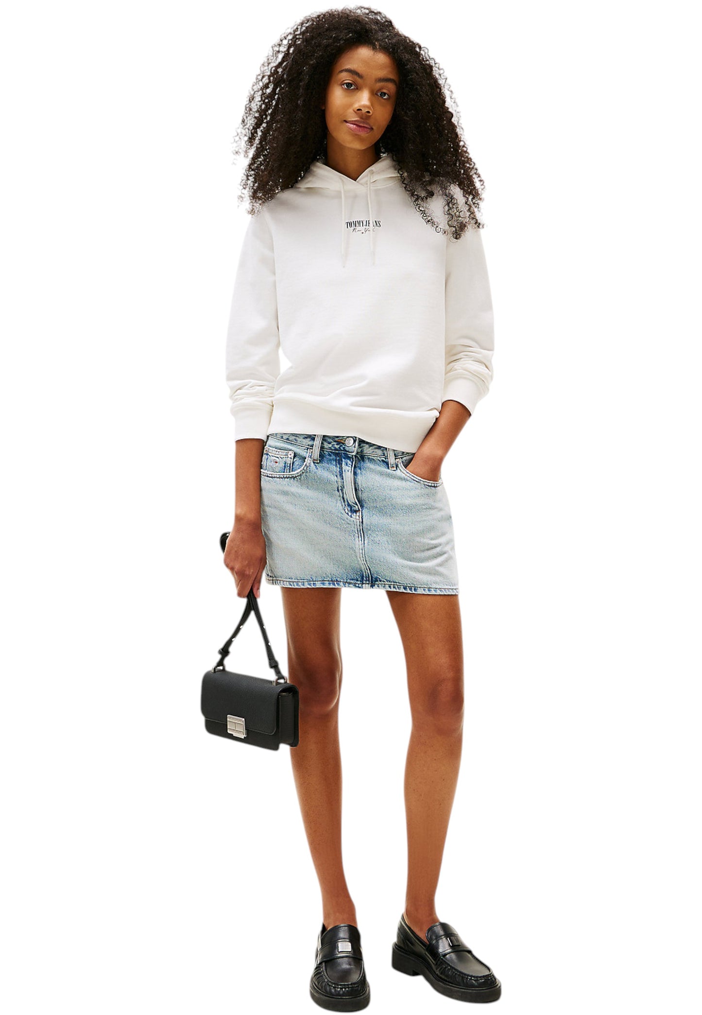 Felpa Con Cappuccio Donna Tommy Jeans Tjw Regular Essential Logo 2 DW0DW20943