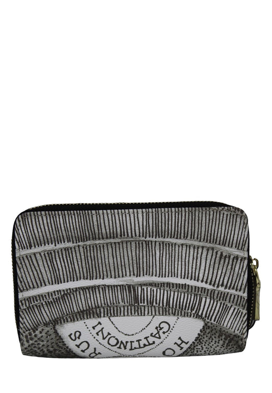 Portafoglio Con Zip Donna Gattinoni Piccolo Motivo Ink Sepia Planetarium BIGPL6455WPQ