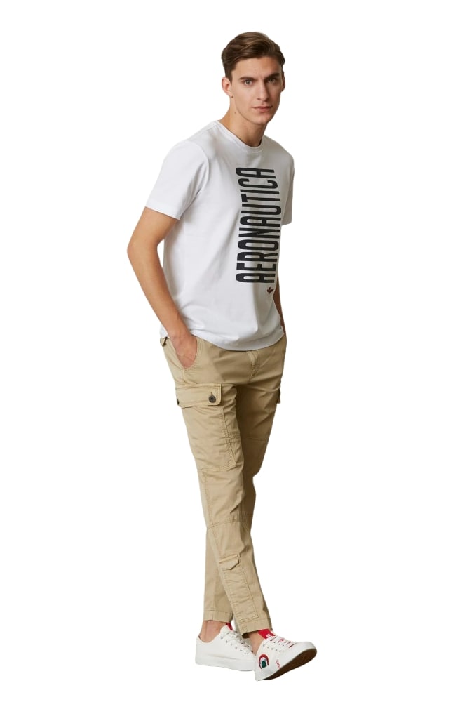 T-Shirt Manica Corta Uomo Aeronautica Militare Con Logo Ricamato  221TS1932J469