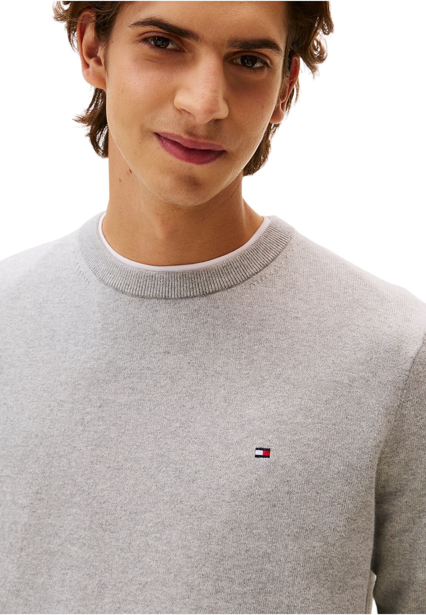 Maglione A Girocollo Uomo Tommy Hilfiger Organic Cotton Cashmere Pima MW0MW28046