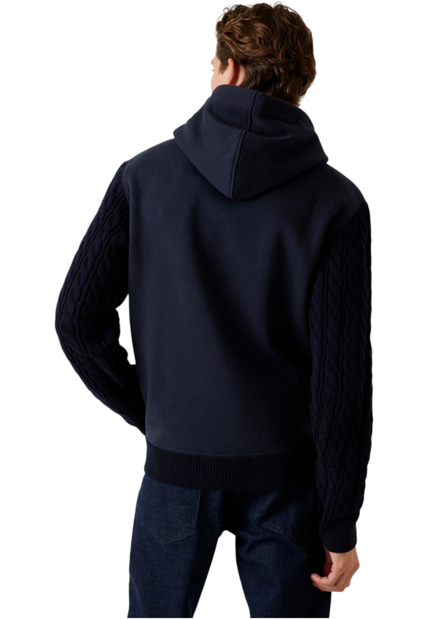 Felpa Con Cappuccio Uomo Guess Contrast Slevees M5BQ15K0981