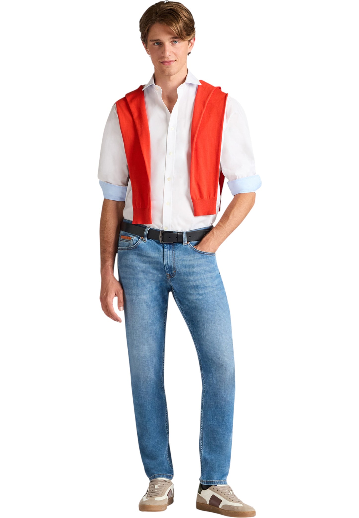Camicia Manica lunga Uomo Harmont & Blaine in Popeline Stretch CNP011012523I