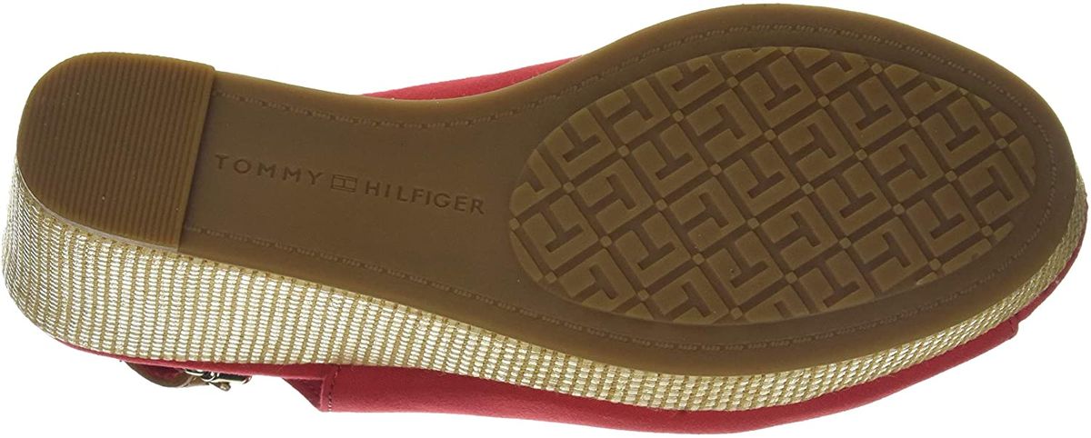 Sandali Con Zeppa Donna Tommy Hilfiger Alta Iconic Elena Sling Back Wedge FW0FW04789