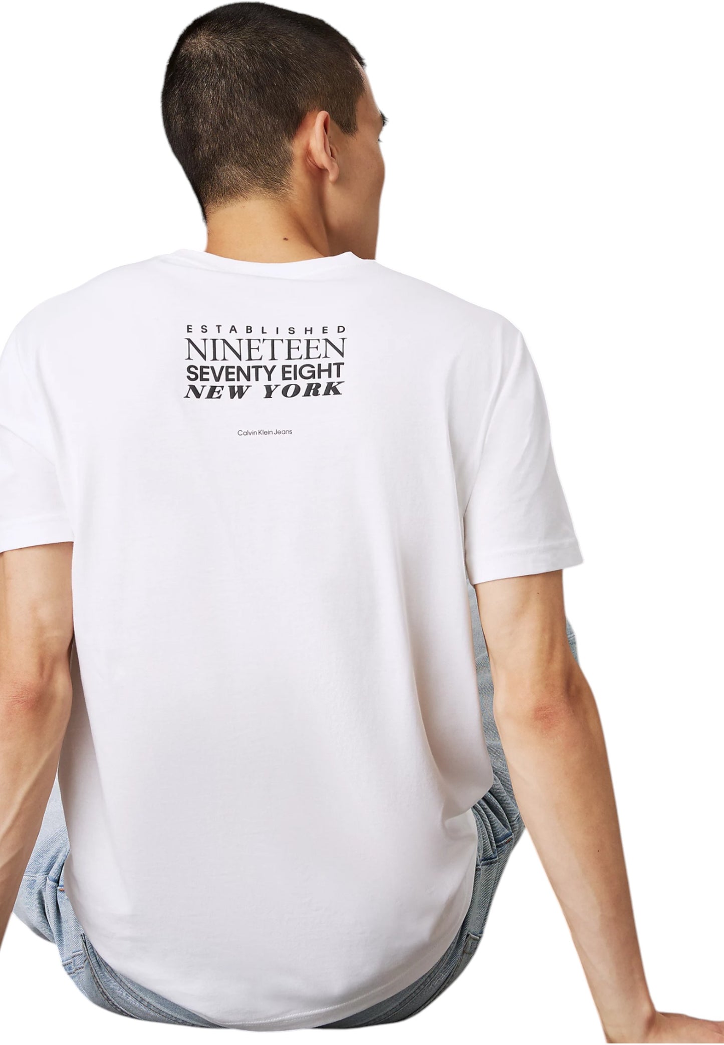 T-Shirt Manica Corta Uomo Calvin klein Jeans  Typeface Graphic