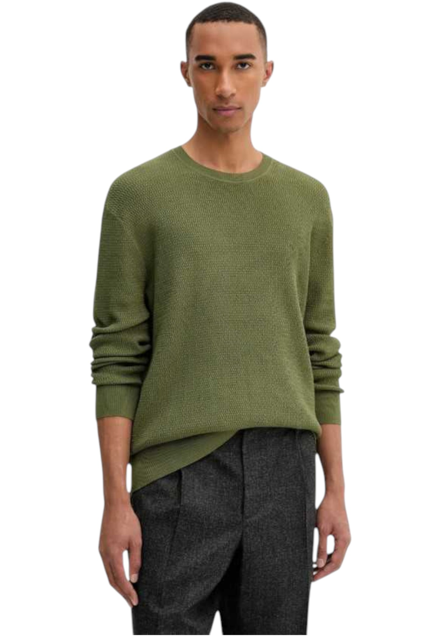 Maglione A Girocollo Uomo Calvin klein  Texture Cotton LV04LB327G