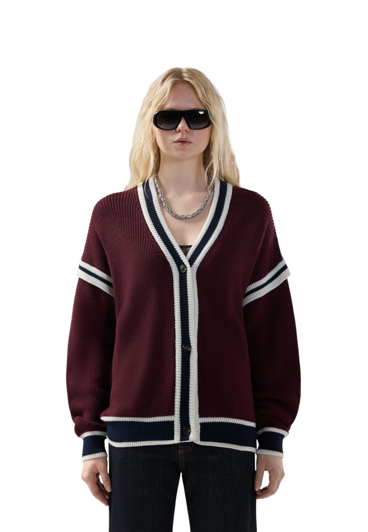 Cardigan  Uomo Gcds  Logo Lounge College B2EW1801KI3