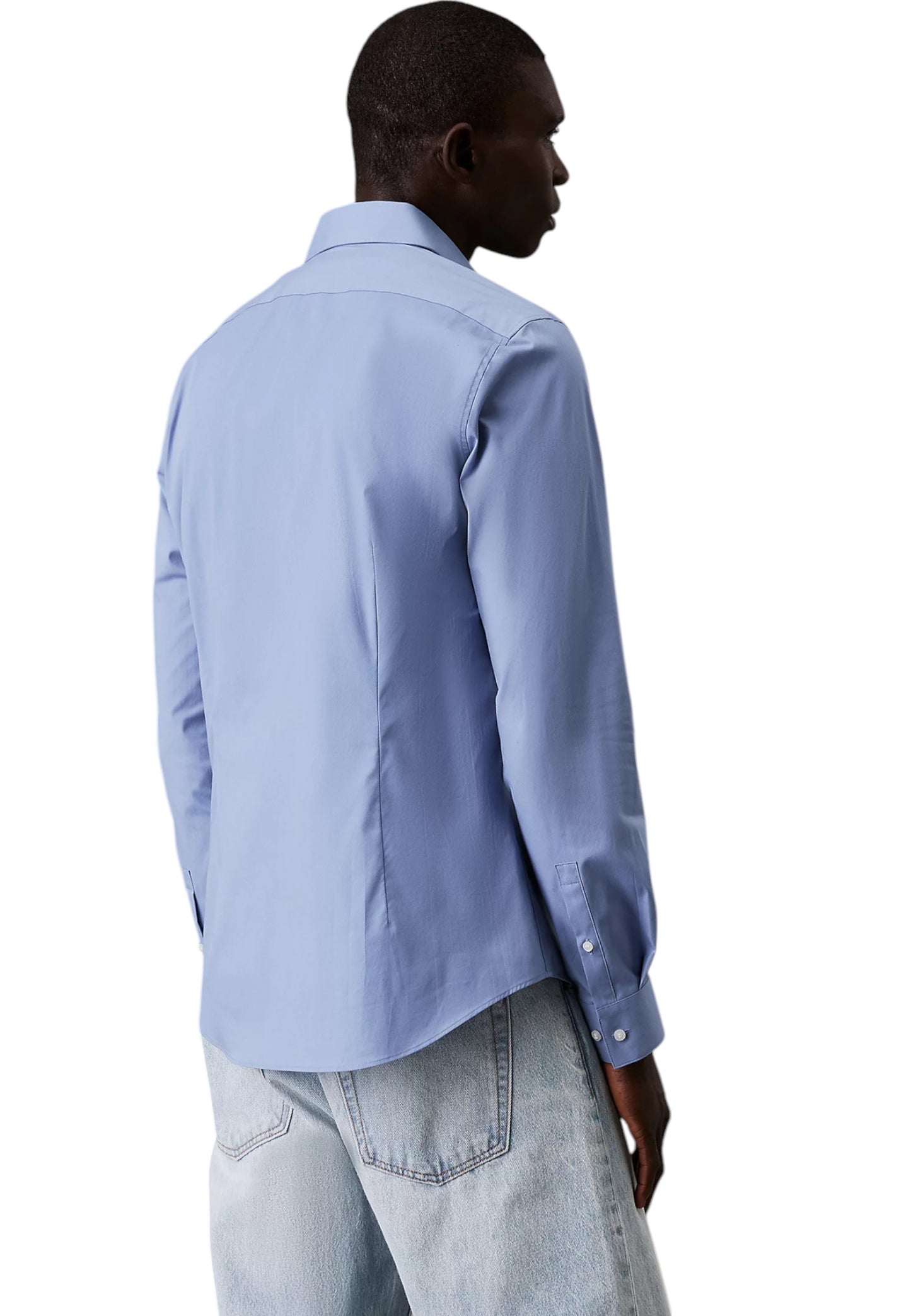 Camicia Manica lunga Uomo Calvin klein  Poplin Stretch Slim