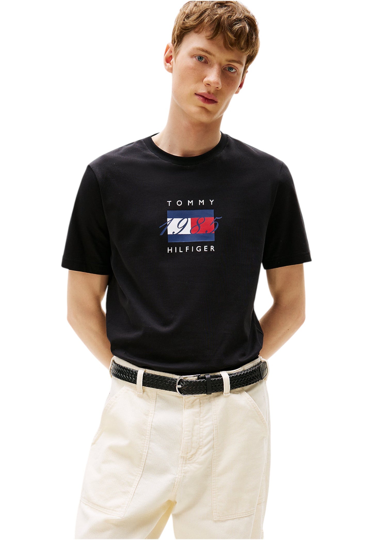 T-Shirt Manica Corta Uomo Tommy Hilfiger  Linear Flag Graphic MW0MW41338