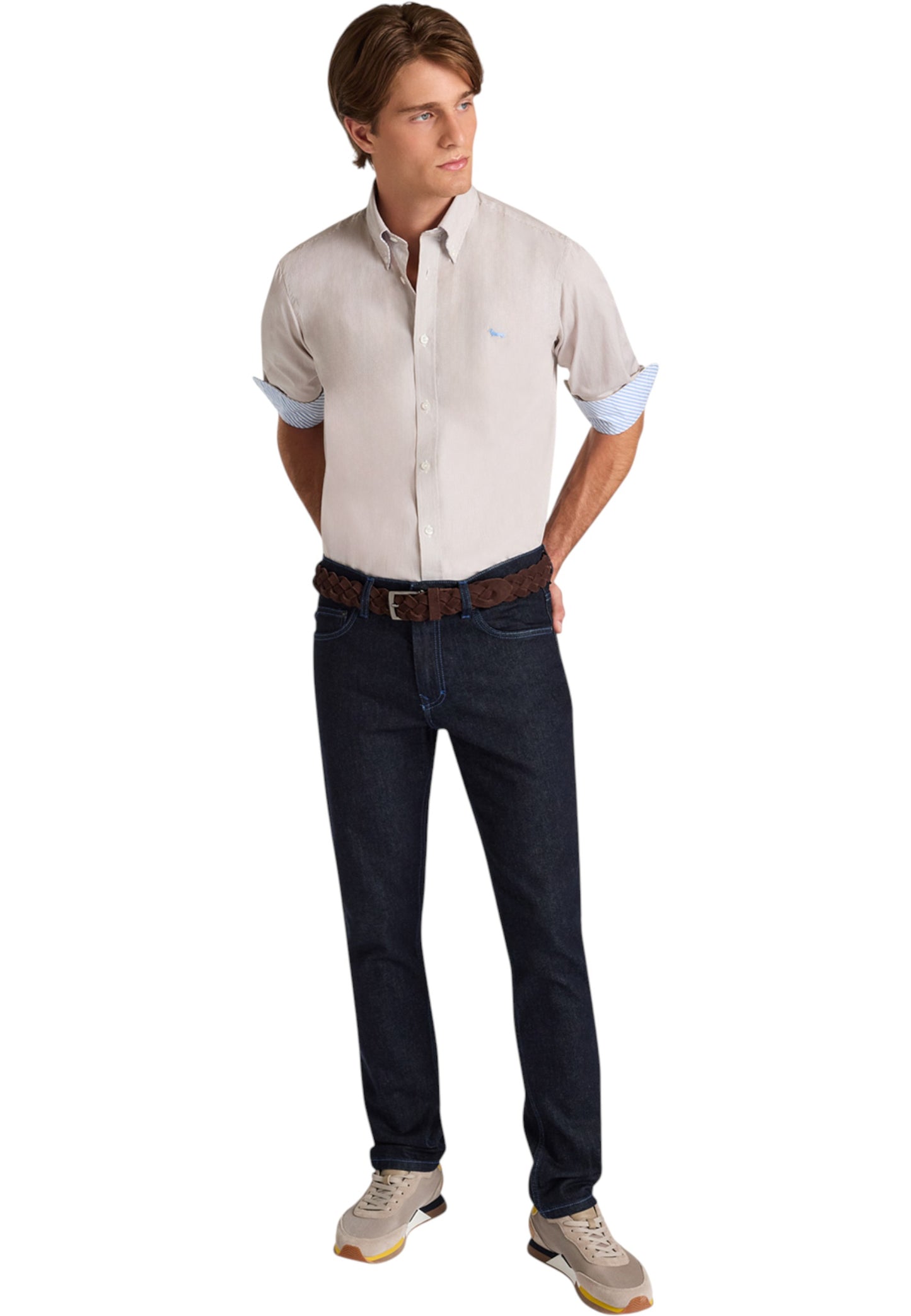 Camicia Manica lunga Uomo Harmont & Blaine A Microrighe Con Bassotto CRP074013435B