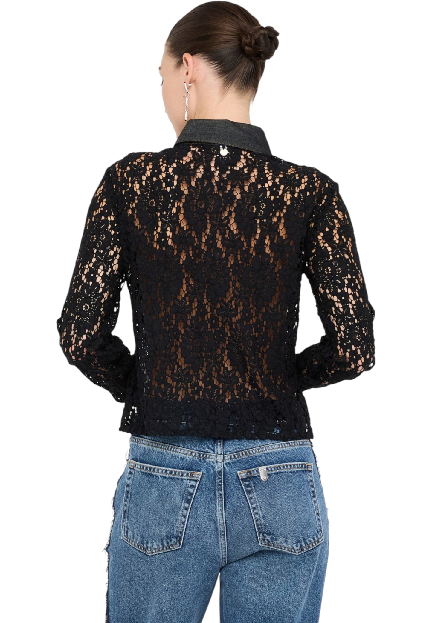 Camicia Manica lunga Donna Liu Jo Cropped In Pizzo UF5169J4078
