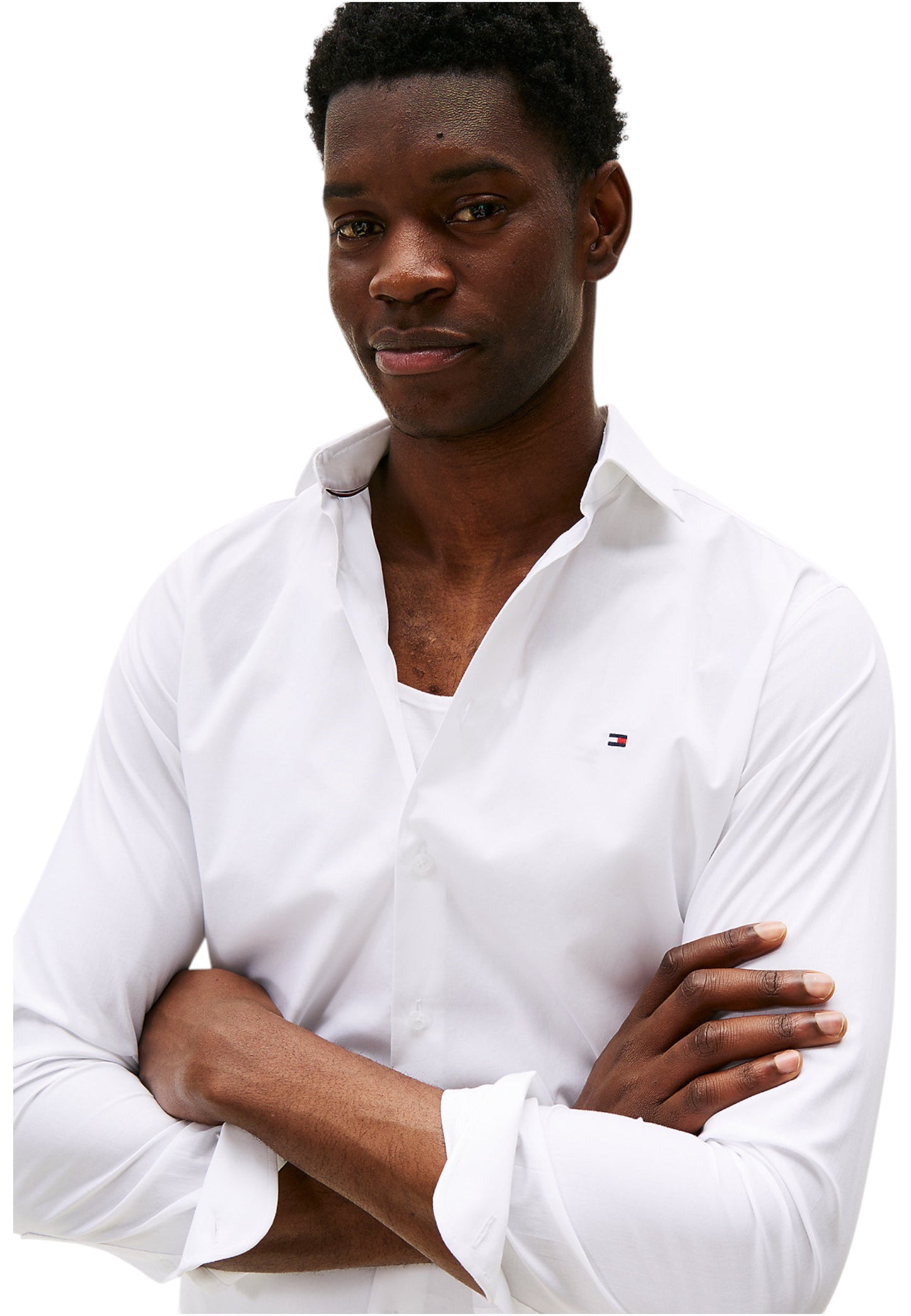 Camicia Manica lunga Uomo Tommy Hilfiger  Cl - Flex Poplin Sf MW0MW38347