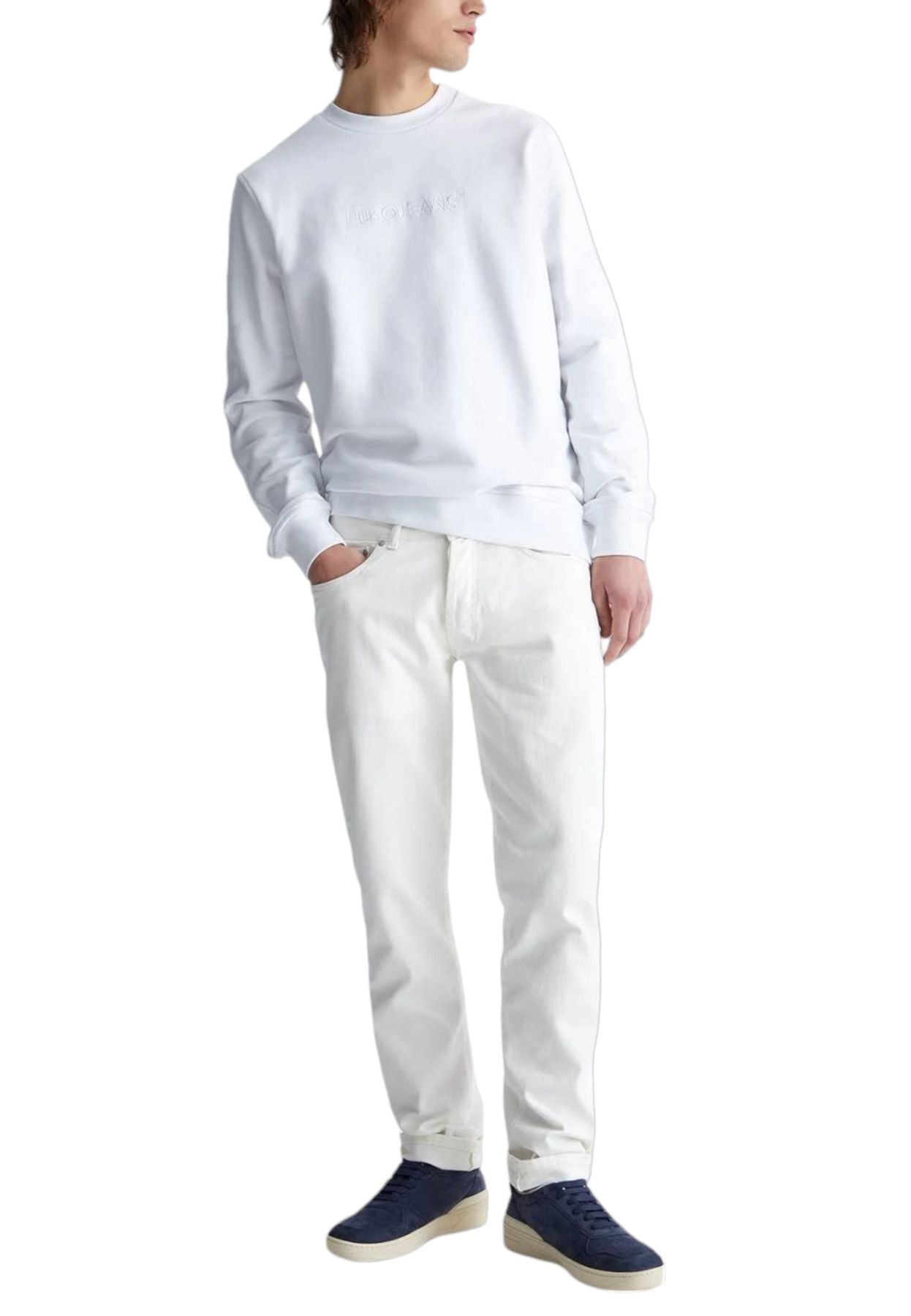 Felpa A Girocollo Uomo Liu Jo Con Logo Crewjeans M000P203CREWJEANS