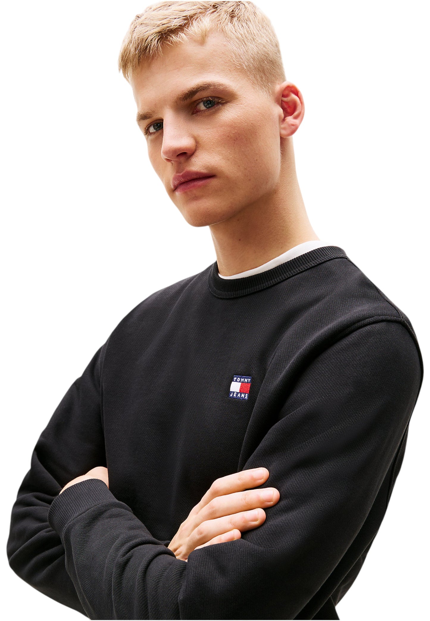 Felpa A Girocollo Uomo Tommy Jeans Tjm Regular Badge DM0DM20660