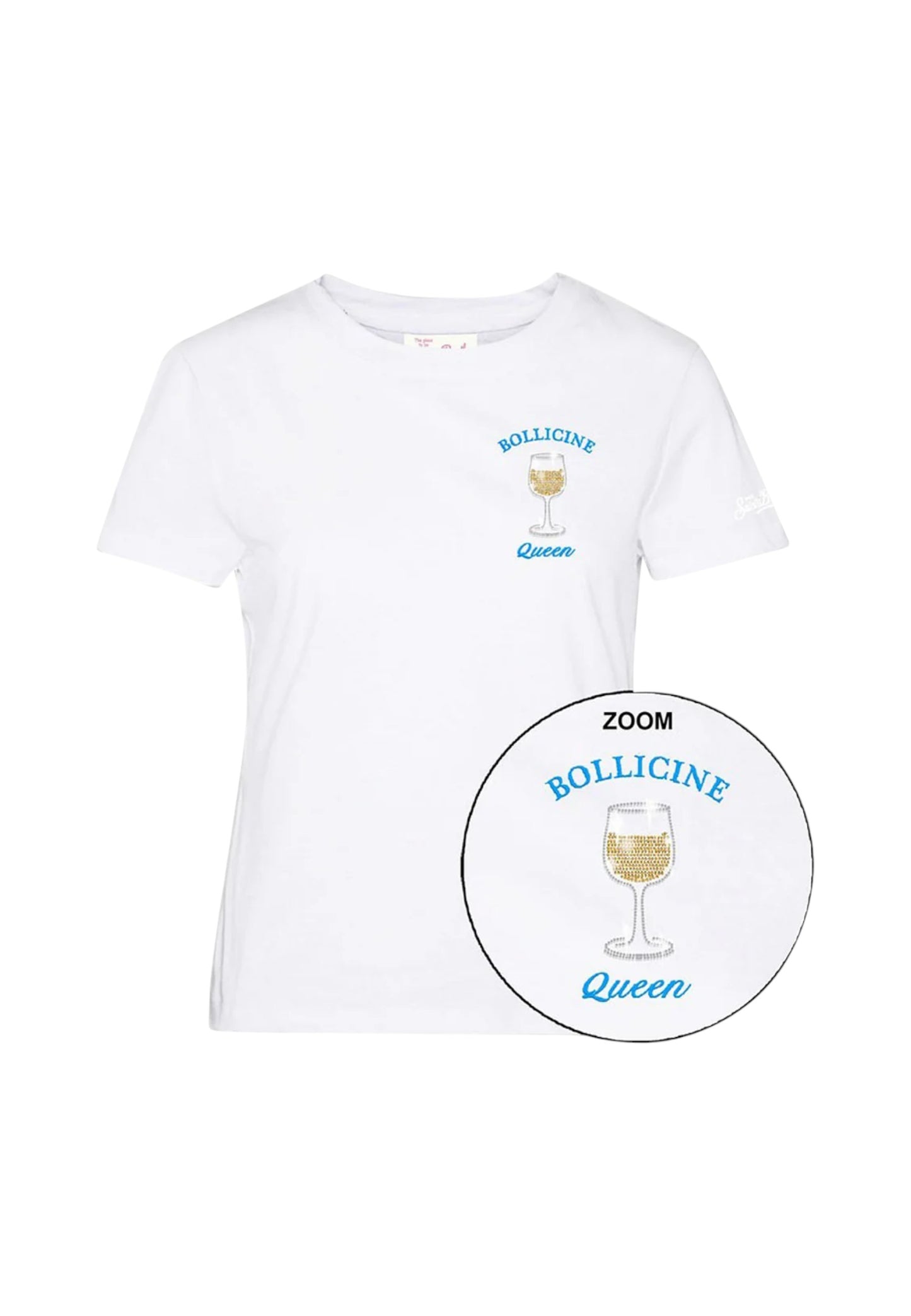 T-Shirt Manica Corta Donna Mc2 Saint Barth Bollicine Queen Emilie