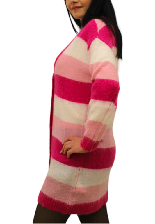 Cardigan Donna Gaudi Lungo Scollo A V 321BD53044