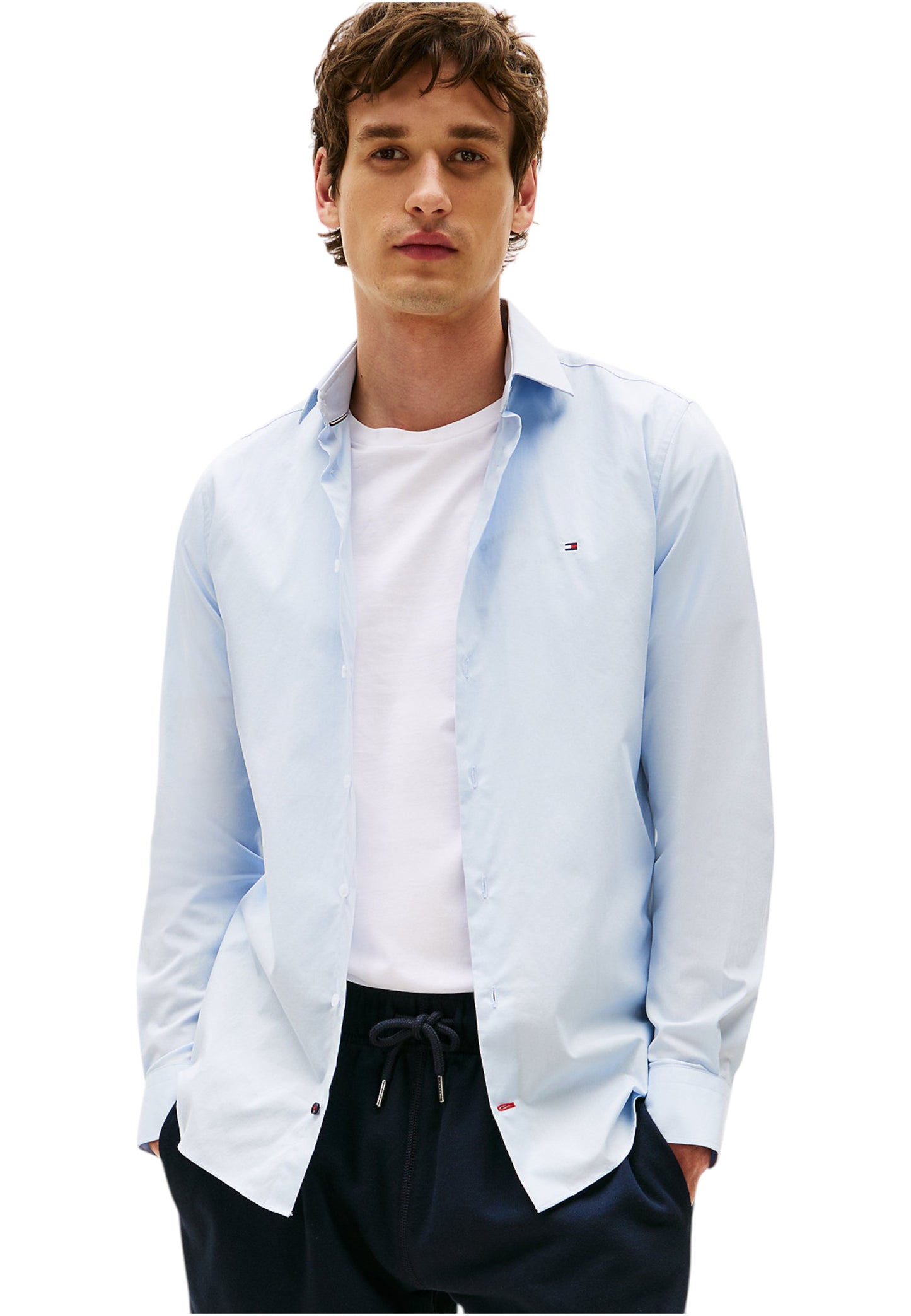 Camicia Manica lunga Uomo Tommy Hilfiger  Cl - Flex Poplin Sf MW0MW38347