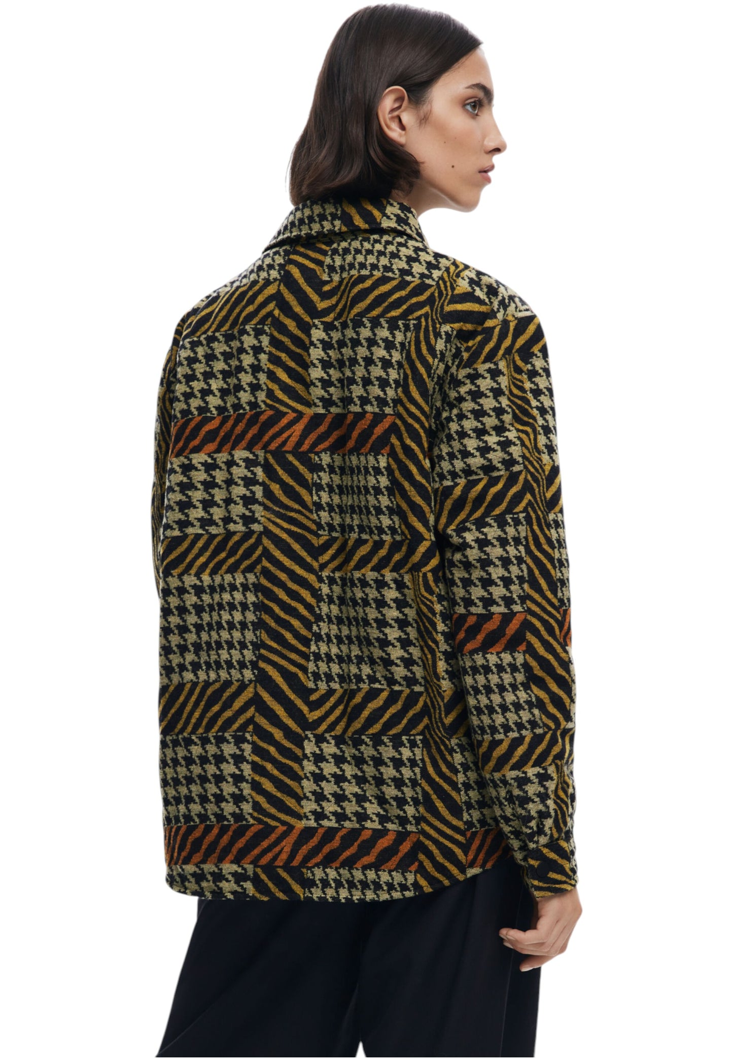 Giacca Invernale Donna Desigual Houndstoot Lacroix 25WWEW03