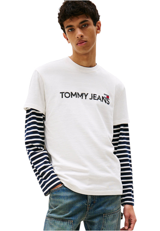 T-Shirt Manica Corta Uomo Tommy Jeans  Tjm Regular Badge Play DM0DM21585