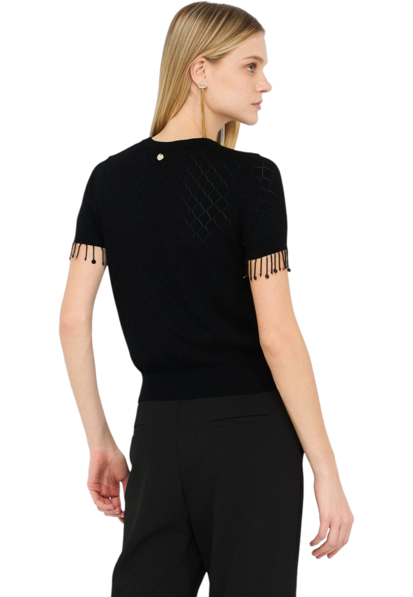 T-Shirt Manica Corta Donna Liu Jo In Maglia CF5005MS18F