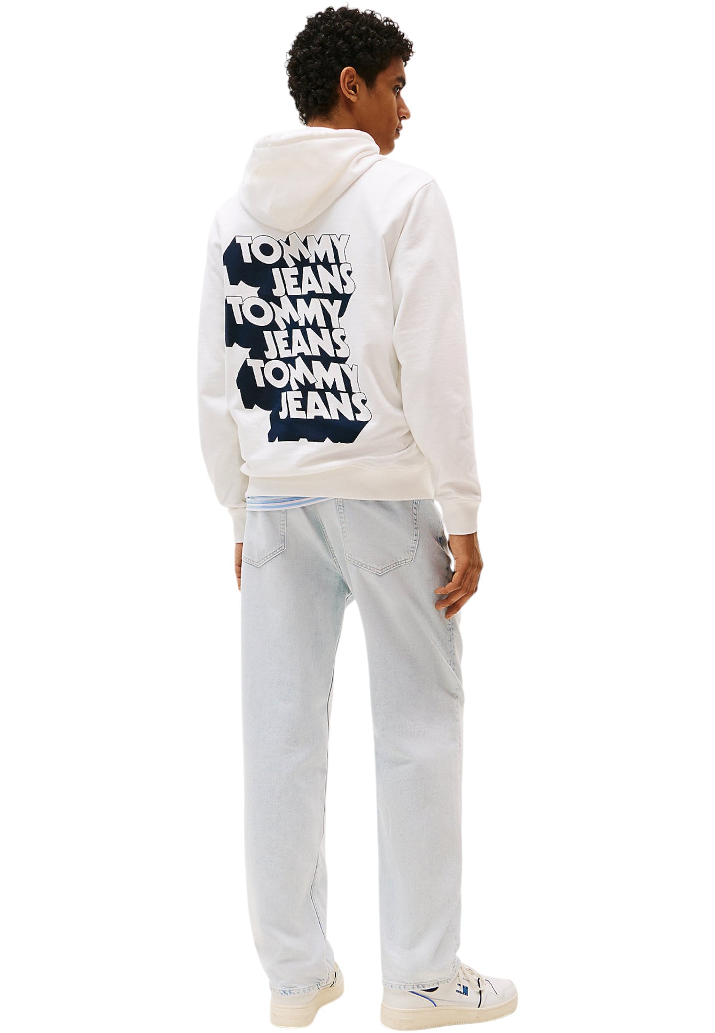 Felpa Con Cappuccio Uomo Tommy Jeans Tjm Stack Back Logo DM0DM21625