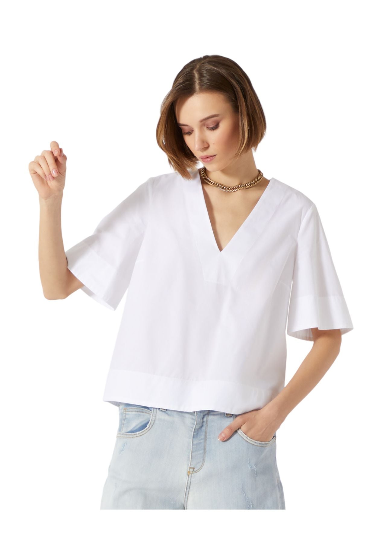 Blusa Donna Manila Grace Scollo Av COJCA01CU
