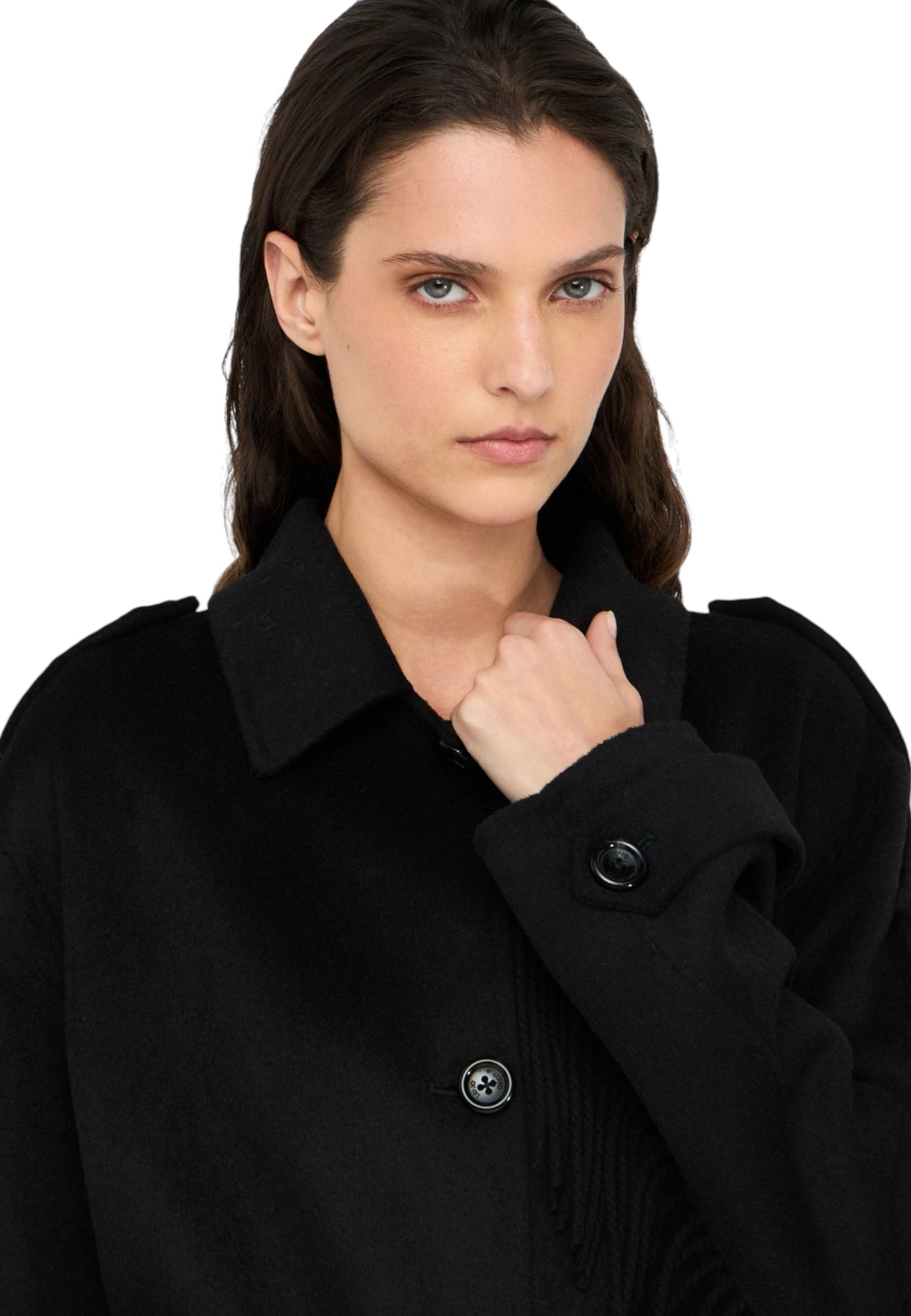 Cappotto Trench Donna Liu Jo Con Frange CF5058T4627