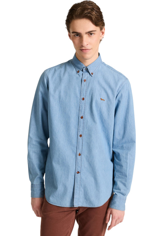 Camicia Manica lunga Uomo Harmont & Blaine In Denim Con Dettagli A Contrasto  CRP001013161M