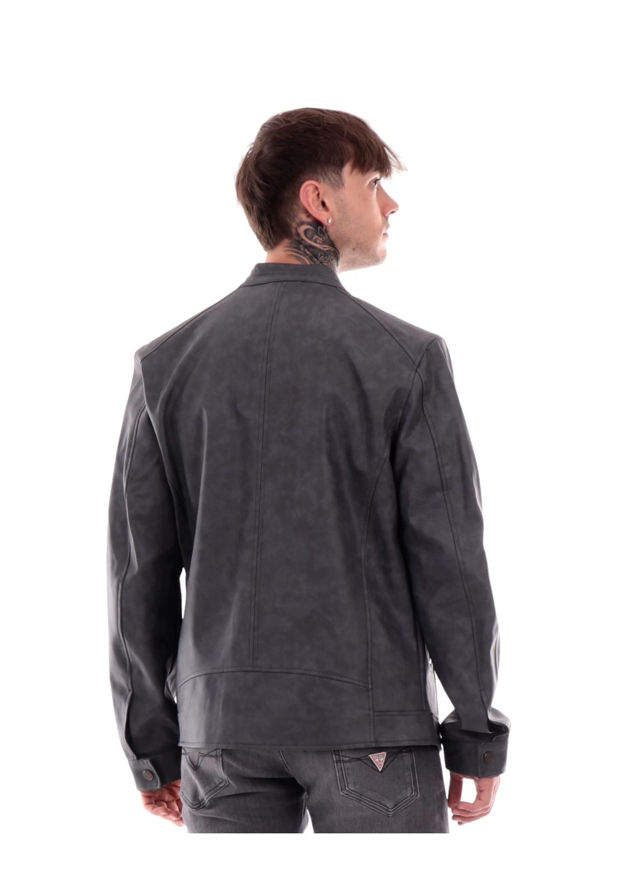 Giacca In Pelle Sintetica Uomo Guess   M4YL17WG9V0