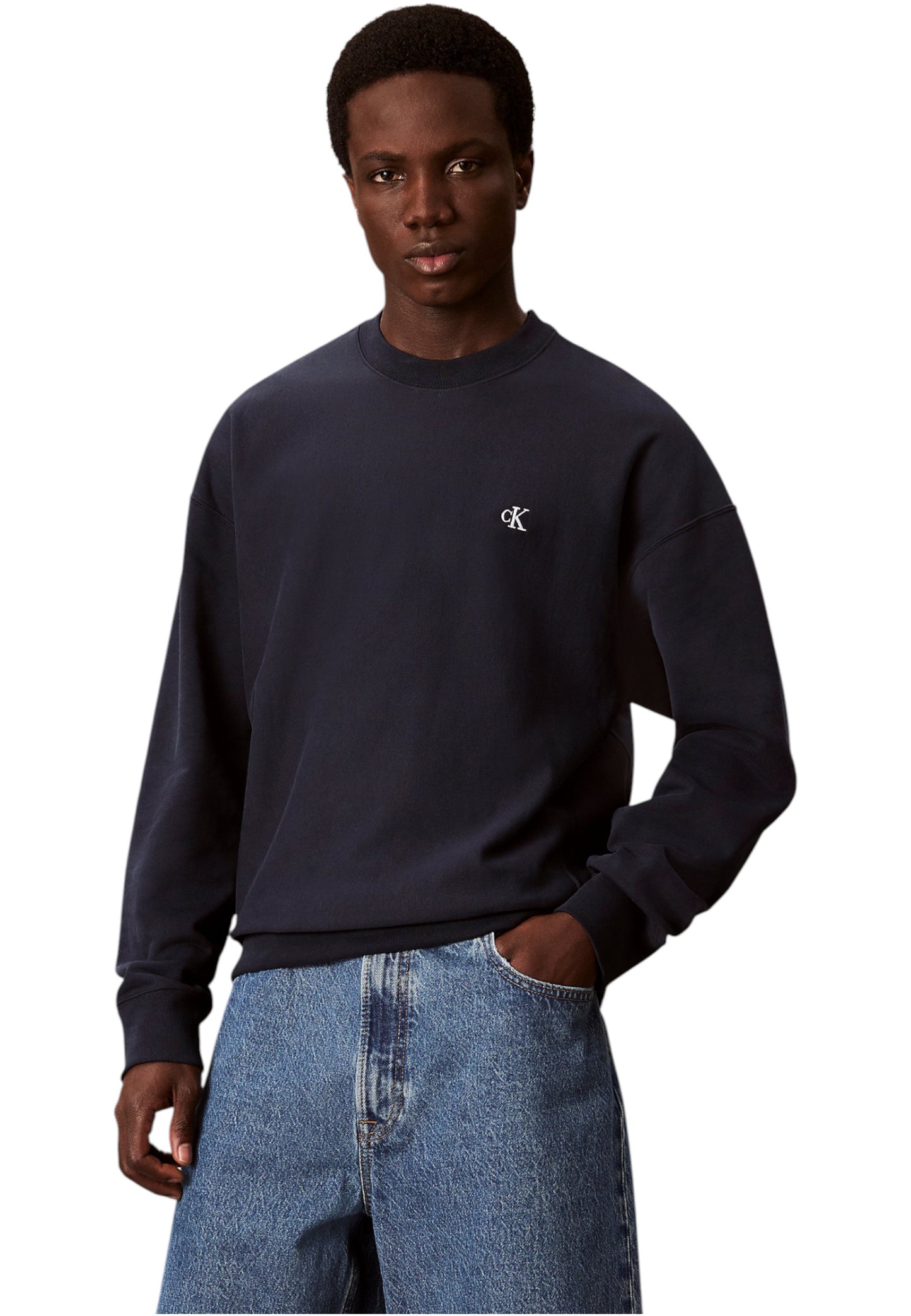 Felpa A Girocollo Uomo Calvin klein Jeans  Premium Terry Monogram LV04RC277G